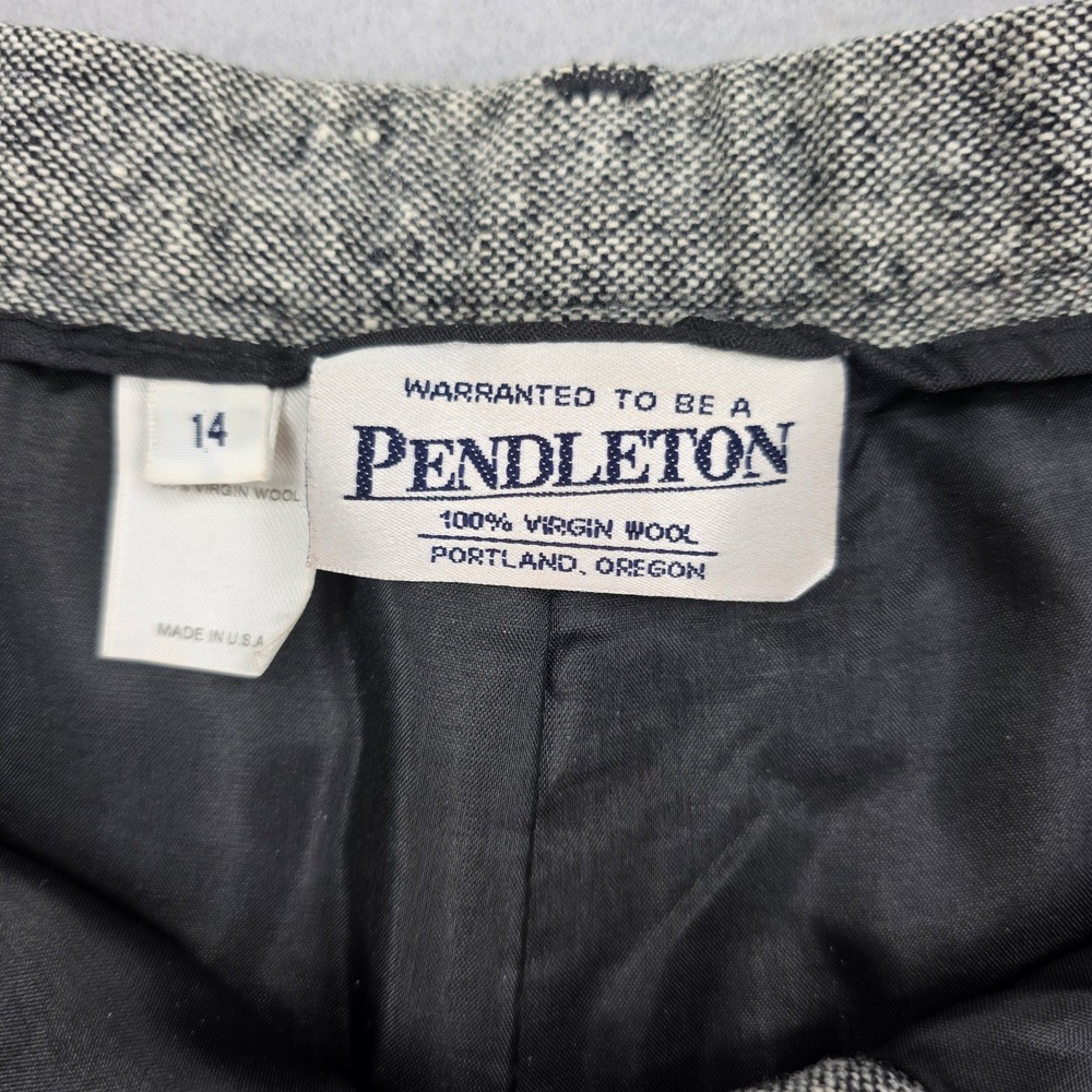 Pendleton Vintage Grey Donegal Tweed Wool Pant Suit Blazer Trousers Size 14 USA - Picture 12 of 14